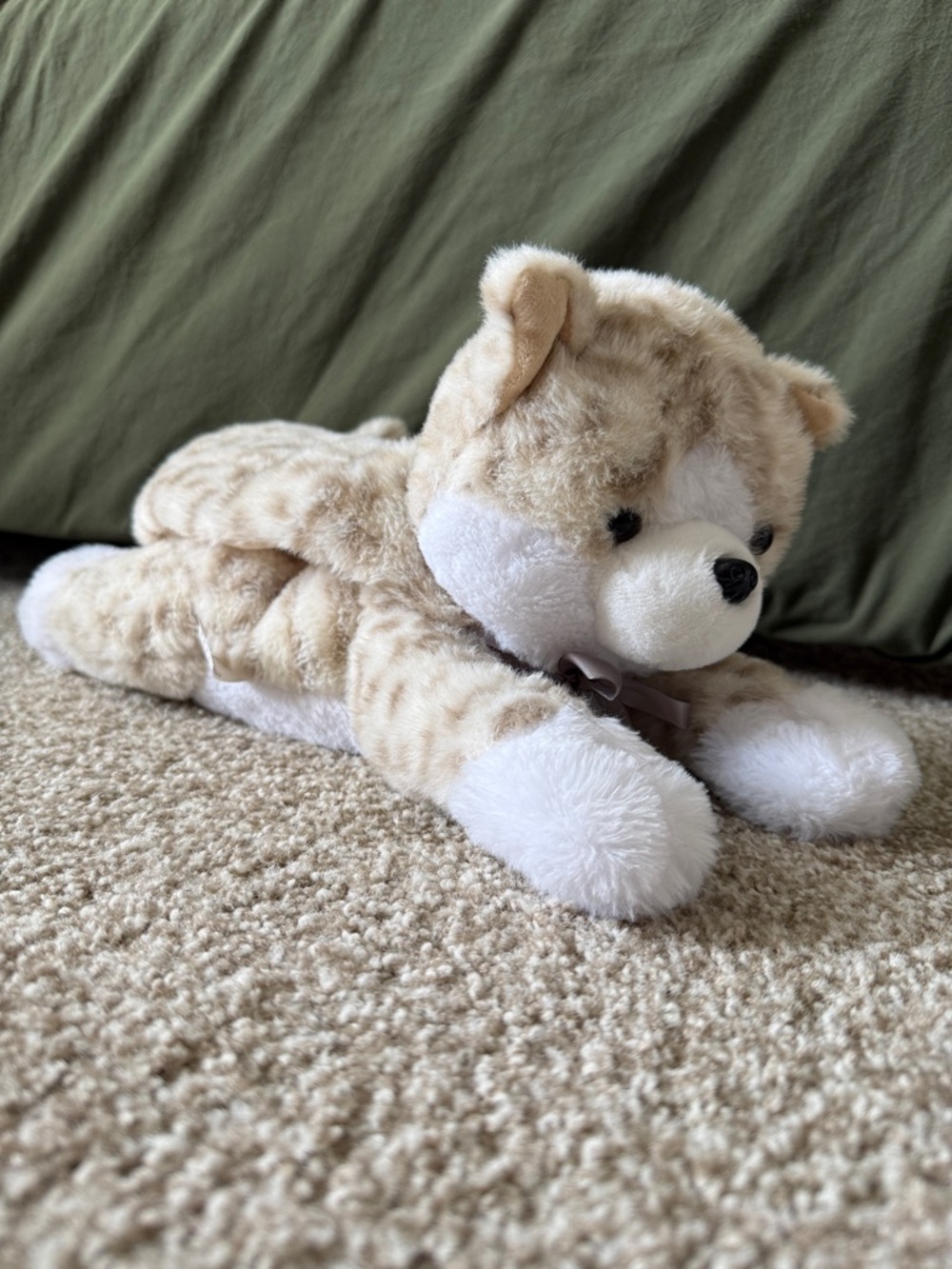 Surrogate kitty mom plush with heartbeat